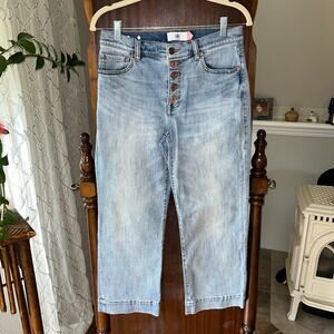 CABI Palm Beach crop jeans wide leg women’s size 6 button fly